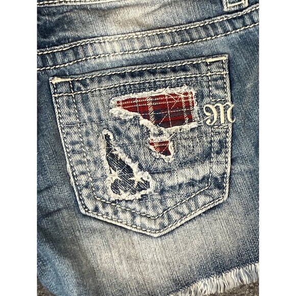 Miss Me Women's Jean Shorts Signature Short Size 26 With Stains - Picture 9 of 16